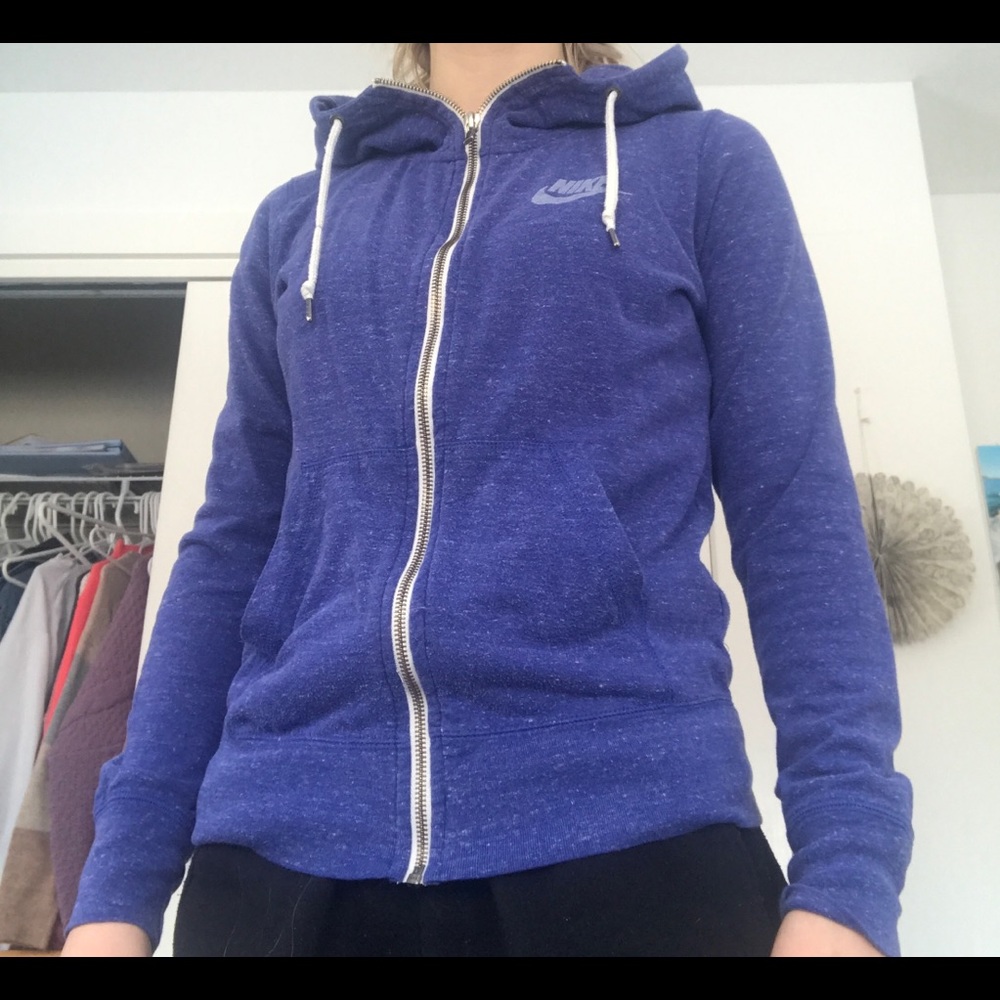 Purple Nike zip up sweatshirt
